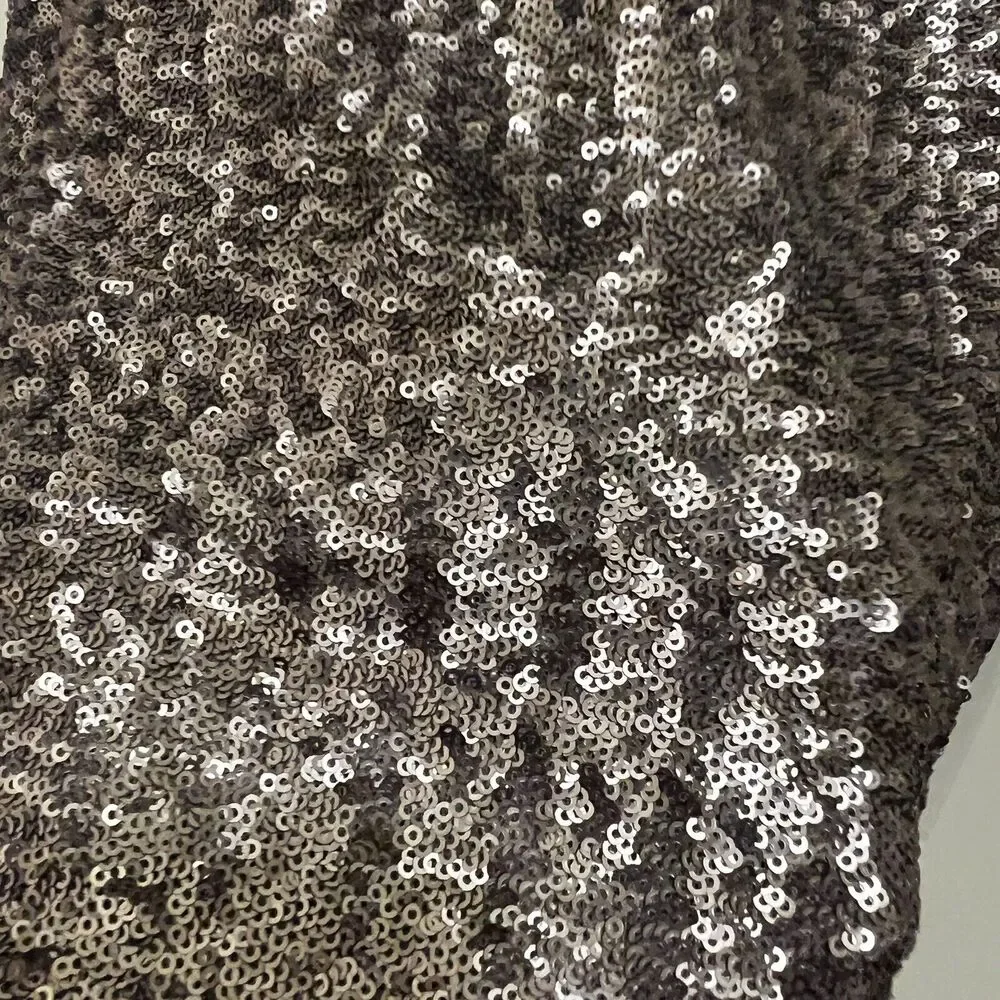 Anthropologie VELVET Top by Graham & Spencer Size S Vonnie Sequin Pewter Gray